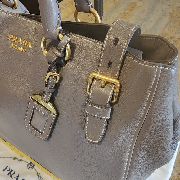 Prada Gray Leather Women's Bag - Picture 10 of 16